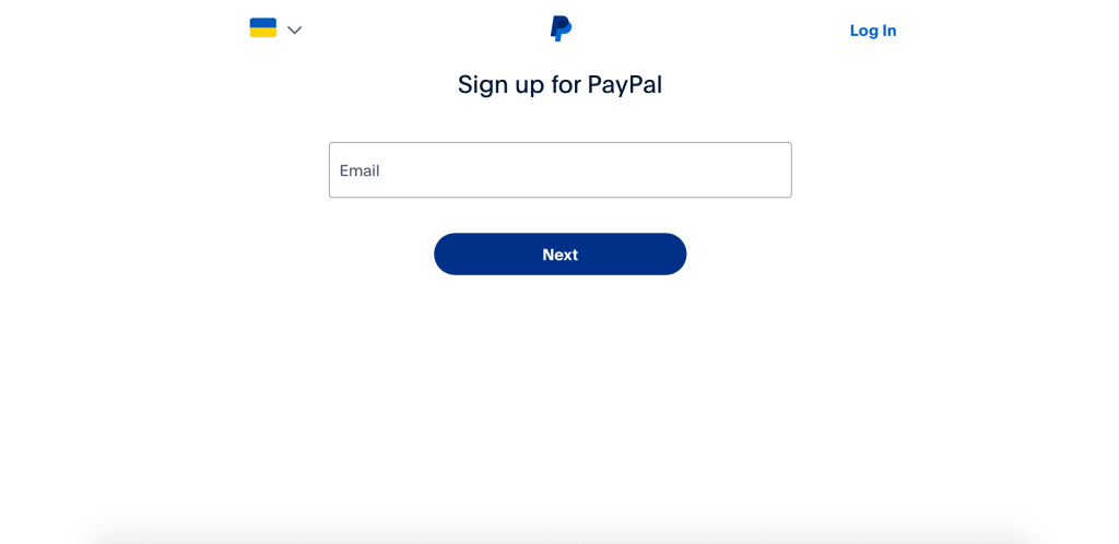 Реєстрація в Paypal